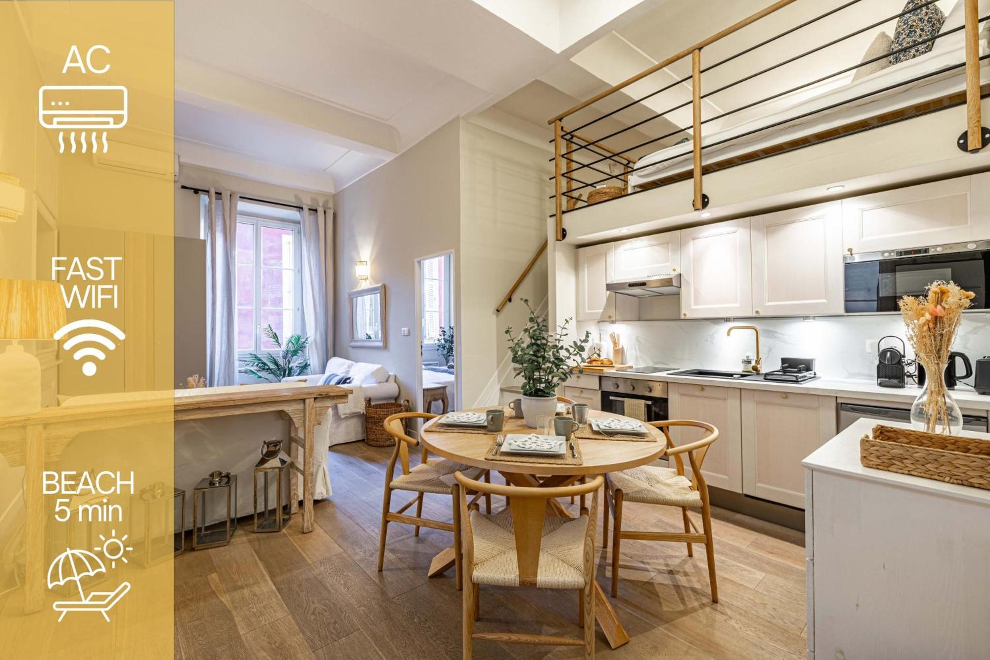 New!Chic Oasis Apt, Heart Of Nice, Family Friendly, Walking To The Beach! Buitenkant foto